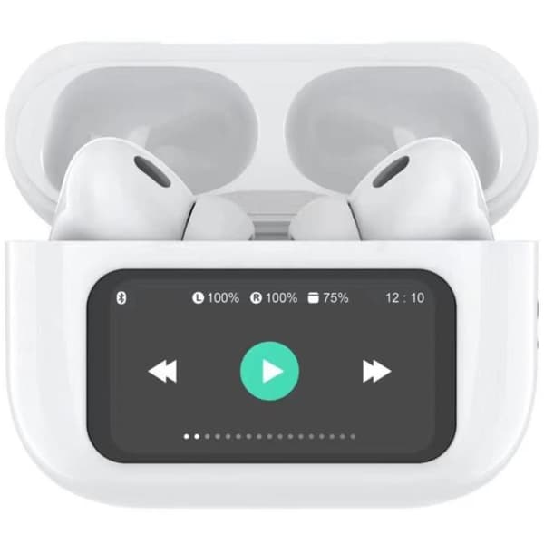 Celly SoundLED True Wireless Bluetooth-hodesett med LED-display ANC &amp; ENC Hvit