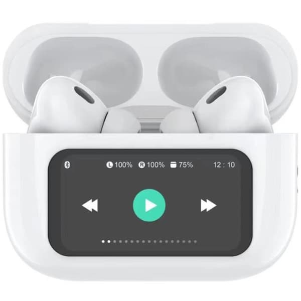 Celly SoundLED True Wireless Bluetooth-hodesett med LED-display ANC &amp; ENC Hvit