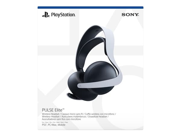 Sony PULSE Elite hörlurar Trådlöst pannband Gaming Bluetooth Svart - Vit (711719572985)