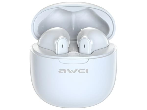 AWEI Bluetooth 5.3 T68 ENCTWS headphones + docking station white