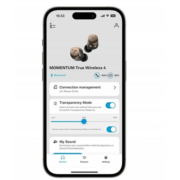 Bluetooth hovedtelefoner Sennheiser Momentum True Wireless 4 Beige Bronze
