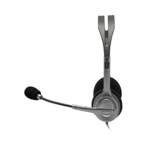 Kuulokkeet mikrofonilla Logitech H111 Musta Harmaa