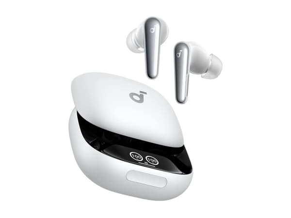 Soundcore Liberty 4 Pro - True wireless-hodetelefoner med mikrofon - i øret - Bluetooth - aktiv støydemping - hvit