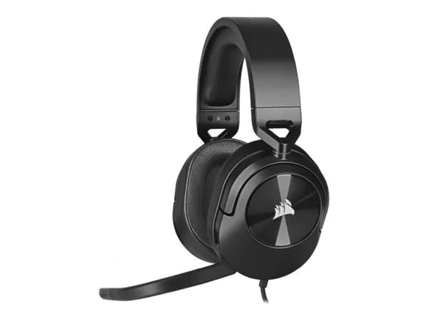 CORSAIR Gaming HS55 STEREO - Hodesett - full størrelse - kablet - 3,5 mm jakk - karbon
