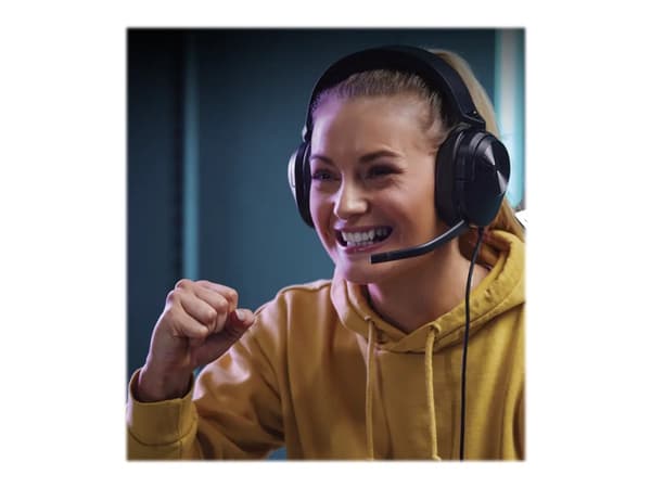 CORSAIR Gaming HS55 STEREO - Hodesett - full størrelse - kablet - 3,5 mm jakk - karbon