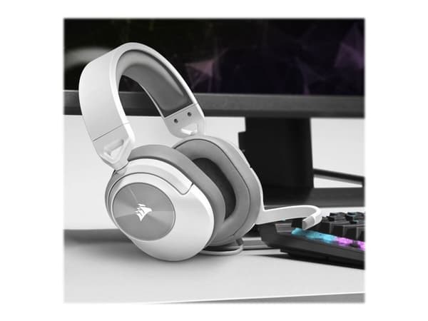 Corsair HS55 STEREO, Langallinen, Pelaaminen, 20 - 20000 Hz, 284 g, Kuulokkeet, Valkoinen