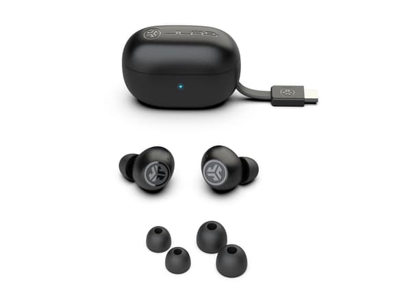 JLab Go Pop ANC, True Wireless Stereo (TWS), 20 - 20000 Hz, Samtaler/musikk, Hodesett, Sort