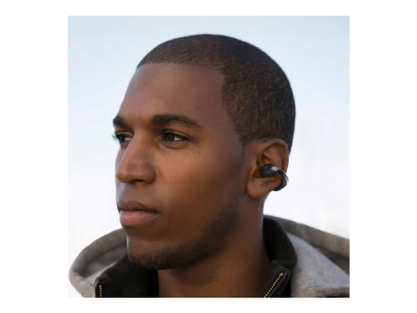 JVC HA-NP1T - True wireless-hörlurar med mikrofon - öppet öra - med öronklämma - Bluetooth - svart