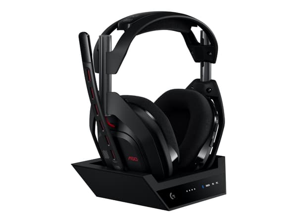 Logitech G Astro A50 - 5. generasjon - hodesett - full størrelse - Bluetooth / LIGHTSPEED - trådløs - svart
