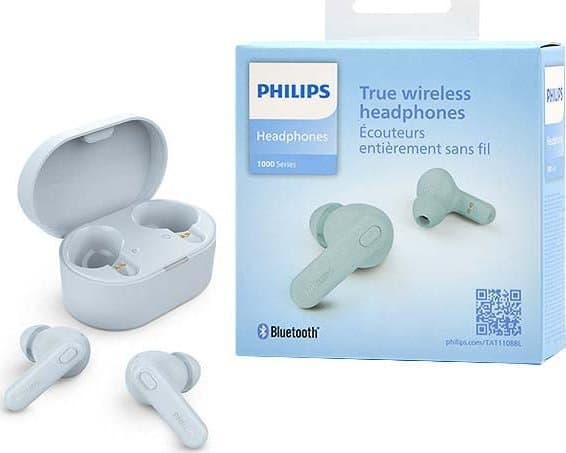 Philips TAT1108BL, Trådlös, Samtal/musik, 20 - 20000 hz, 36 g, Headset, Blå