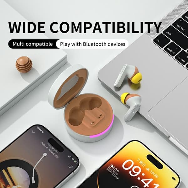 MBLUE AR03pro ANC Noise Cancellation Bluetooth 5.3 Earbuds Low Latency Gaming-hovedtelefoner - Mynte