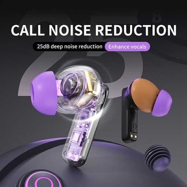 MBLUE AR03pro ANC Noise Cancellation Bluetooth 5.3 Earbuds Low Latency Gaming Hörlurar - Grå
