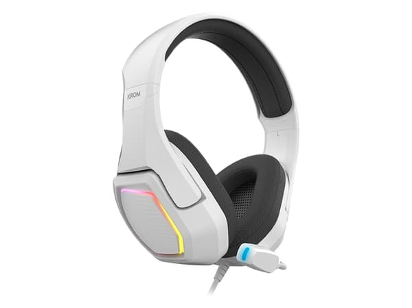 Krom Kopa 7.1, Kabel, 20 - 20000 hz, Spela, 330 g, Headset, Svart, Vit