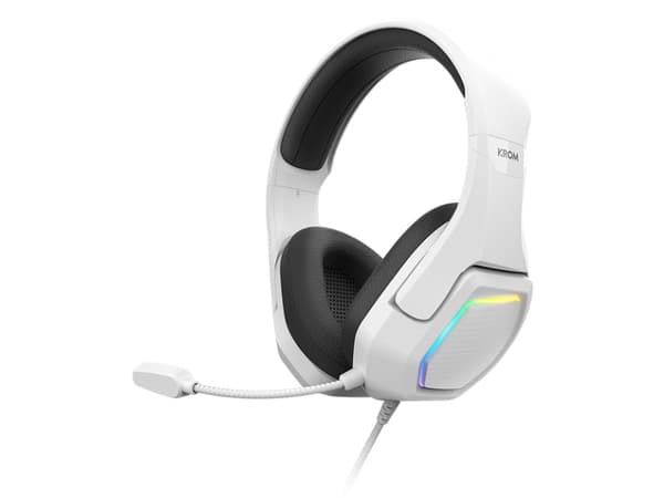 Krom Kopa 7.1, Kabel, 20 - 20000 hz, Spela, 330 g, Headset, Svart, Vit