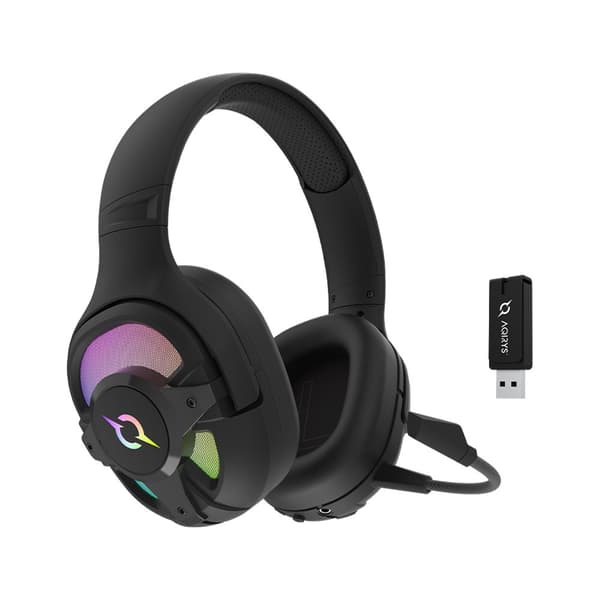 AQIRYS Dual Mode-hovedtelefoner: Wirelles&BT+Wired ARA sort