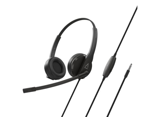 Creative HS-230 - Headset - på örat - kabelansluten - USB-A, 3,5 mm kontakt - svart