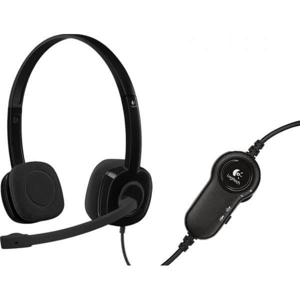 Logitech H151-hovedtelefoner med mikrofon, sort