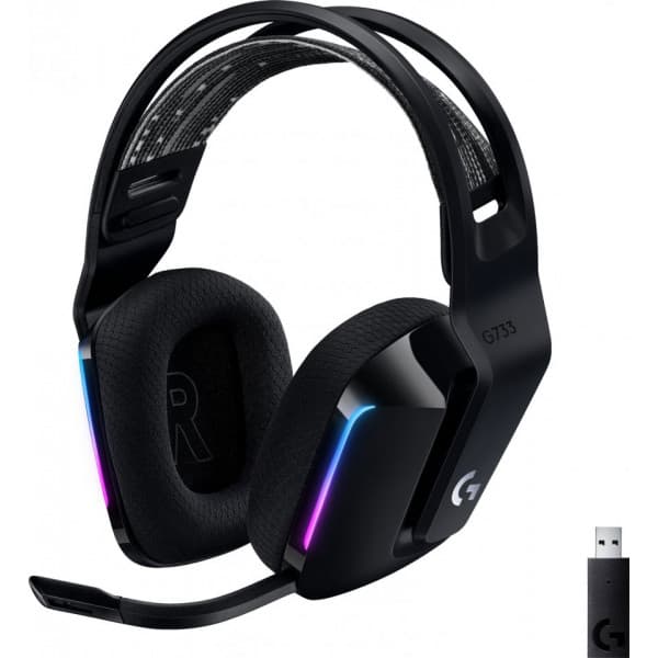 Logitech G733 Lightspeed -langattomat pelikuulokkeet, musta