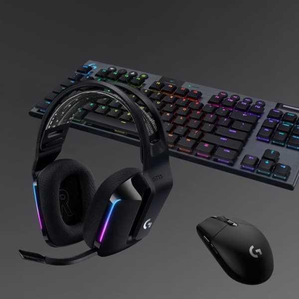 Logitech G733 Lightspeed -langattomat pelikuulokkeet, musta