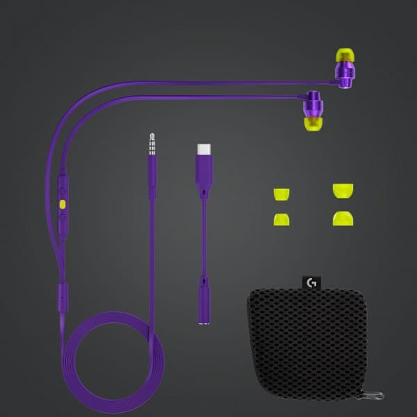 Logitech G333 -spelhörlurar, lila
