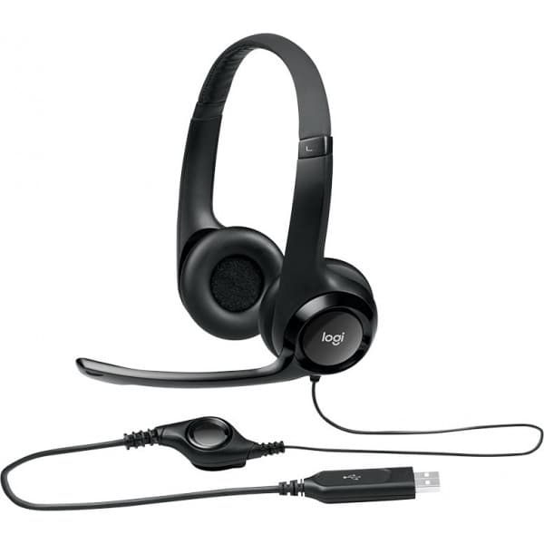 Logitech H390 headsetmikrofon, sort
