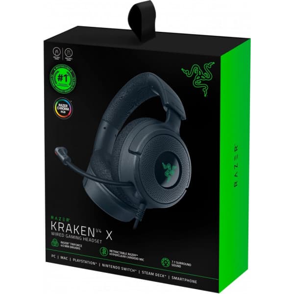 Razer Kraken V4 X pelikuulokkeet, musta