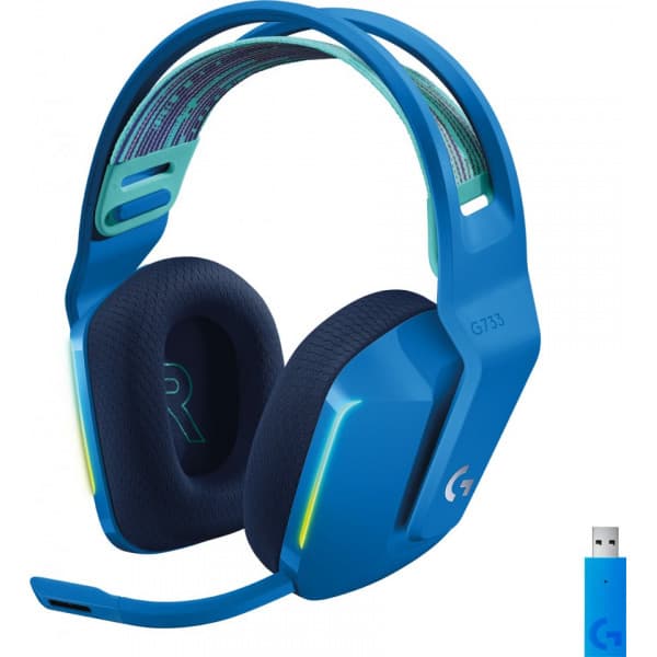 Logitech G733 Lightspeed -langattomat pelikuulokkeet, sininen
