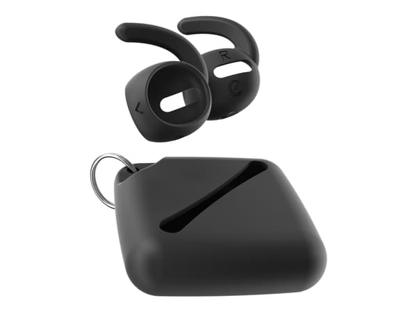 KeyBudz EarBuddyz - Korvakoukut oikeille langattomille kuulokkeille - musta - Apple AirPods Prolle (2. sukupolvi)