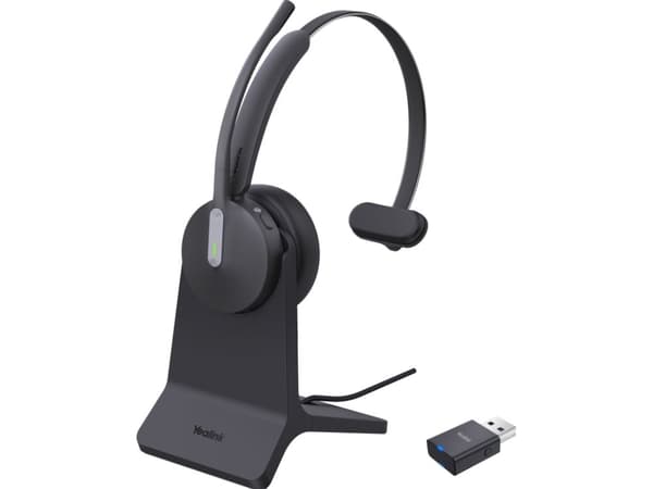 Yealink - Hodesett - on-ear - DECT / Bluetooth - trådløs - USB-A via DECT adapter, USB-C - med BHC70 ladeholdere - Certified for Microsoft Teams