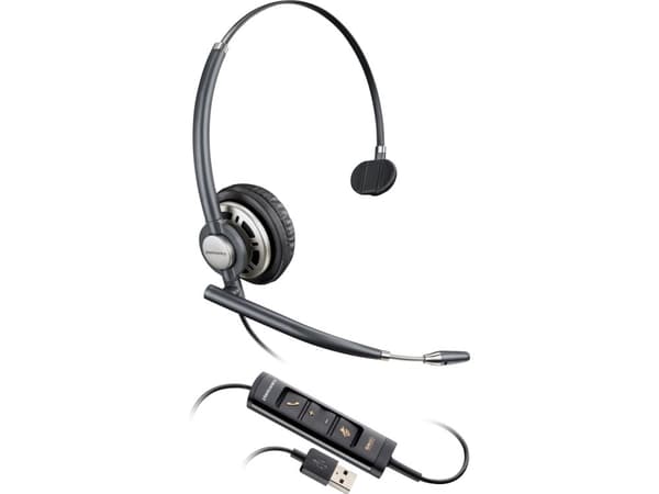 Poly EncorePro HW715 - EncorePro 700 Series - hodesett - on-ear - kablet - USB-A - svart