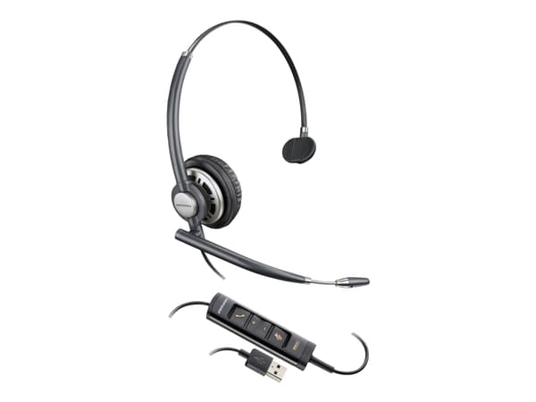 Poly EncorePro HW715 - EncorePro 700 Series - hodesett - on-ear - kablet - USB-A - svart
