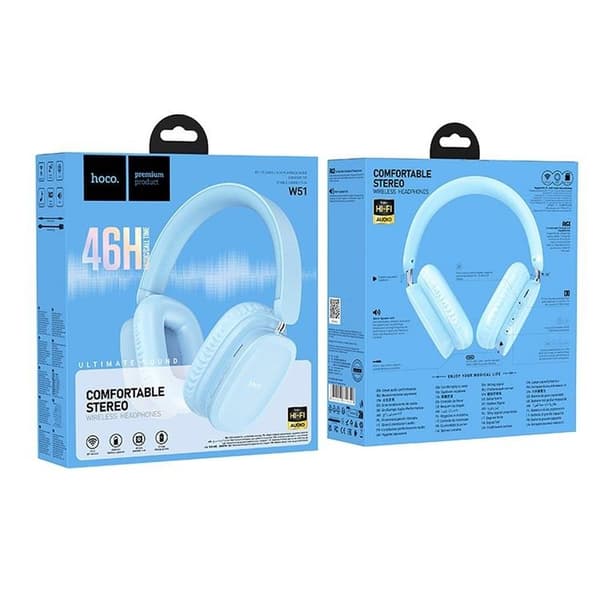 Hoco Over-Ear Hörlurar Trådlösa Bluetooth W51 - Blå