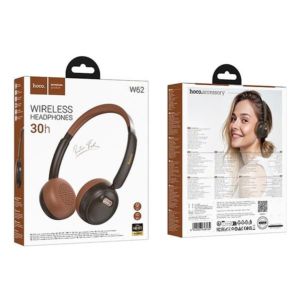 Hoco On-Ear Hörlurar Trådlösa Bluetooth W62 - Brun