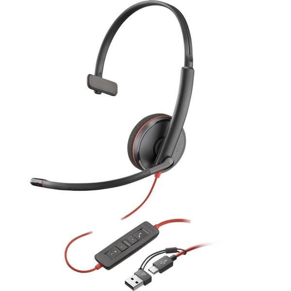 Hodetelefoner med Mikrofon Poly 8X214AA Svart