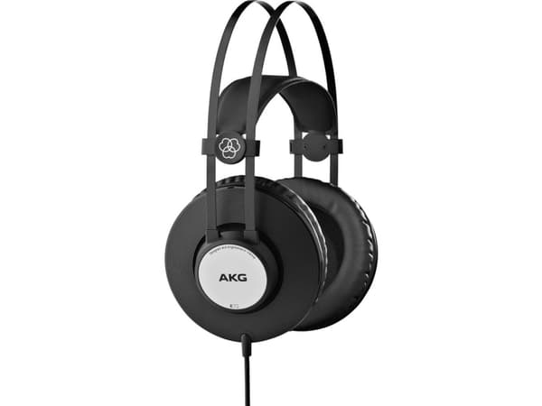 AKG K72, Koblet med ledninger (ikke trådløs), 16 - 20000 Hz, Musikk, 200 g, Hodetelefoner, Sort, Hvit