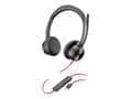 Miniatyrbild 2 av 5: Poly Blackwire 8225-M - Blackwire 8200 series - headset - på örat - kabelansluten - aktiv brusradering - USB-C - svart - Certifierad för Microsoft-te