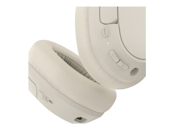 Belkin SoundForm Isolate - Hörlurar med mikrofon - fullstorlek - Bluetooth - trådlös, kabelansluten - aktiv brusradering - USB-C, 3,5 mm kontakt - lj