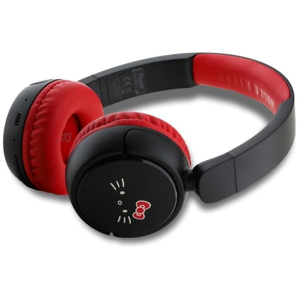 Hello Kitty On-Ear Hörlurar Trådlösa Bluetooth Face Logo - Röd