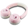 Miniatyrbild 4 av 5: Hello Kitty On-Ear Hörlurar Trådlösa Bluetooth Face Logo - Rosa