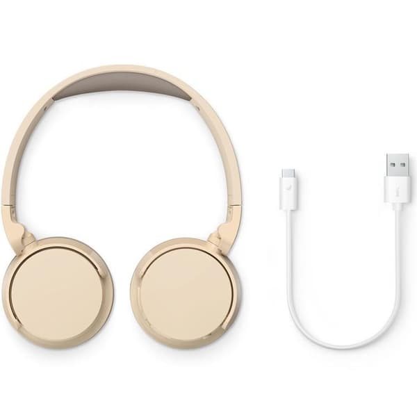 PHILIPS Trådlösa On-Ear Hörlurar,25h Speltid - Beige