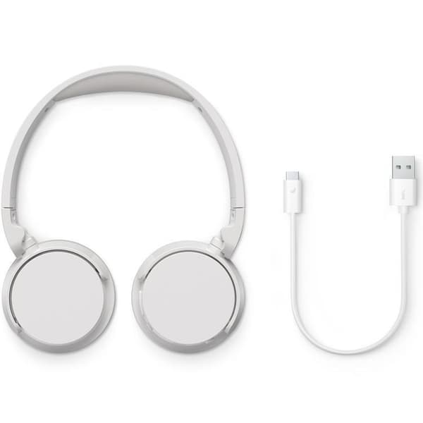 PHILIPS Trådlösa On-Ear Hörlurar,25h Speltid - Vit