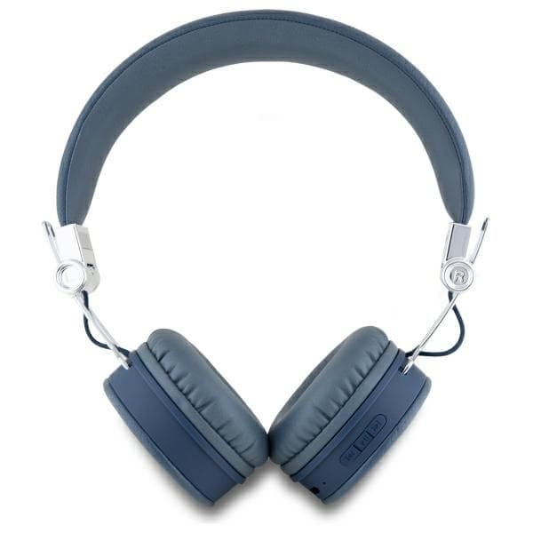 Guess On-Ear Hörlurar Bluetooth ENC Grained Classic Round Shape - Blå