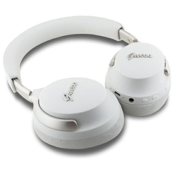 Guess Bluetooth On-Ear ANC Hörlurar Metal Script Logo - Beige