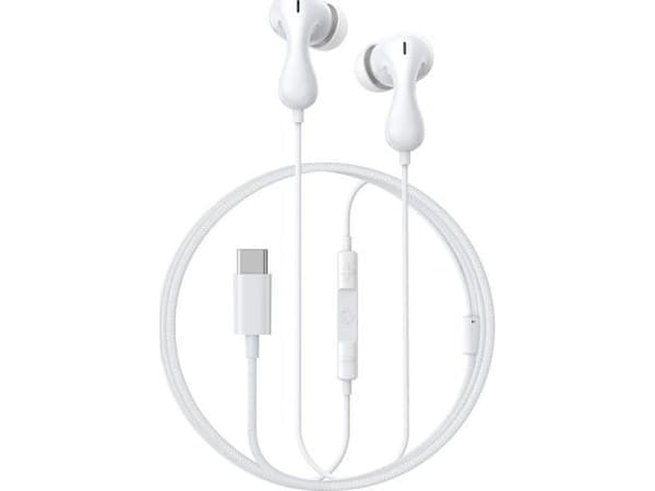 Baseus Encok CZ20 trådbundna in-ear hörlurar för samtal/musik USB Type-C vit (A00171400213-00)