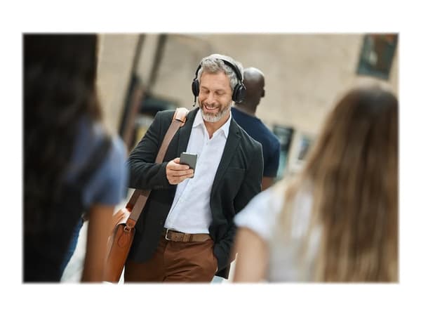 Jabra Evolve2 75 - Kuulokkeet - on-ear - Bluetooth - langaton - aktiivinen melunvaimennus - USB-C - melua eristävä - musta - optimoitu UC:lle