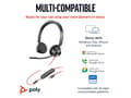 Pikkukuva 5 / 5: HP Poly Blackwire 3325M USB-C Stereo Headset + 3.5mm Jack + USB-C/A Adapter (Black, Certified for Microsoft Teams)