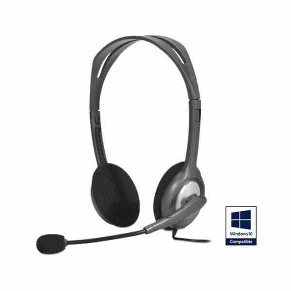Kuulokkeet mikrofonilla Logitech 981-000271 2 x Jack 1,4 m Musta Harmaa