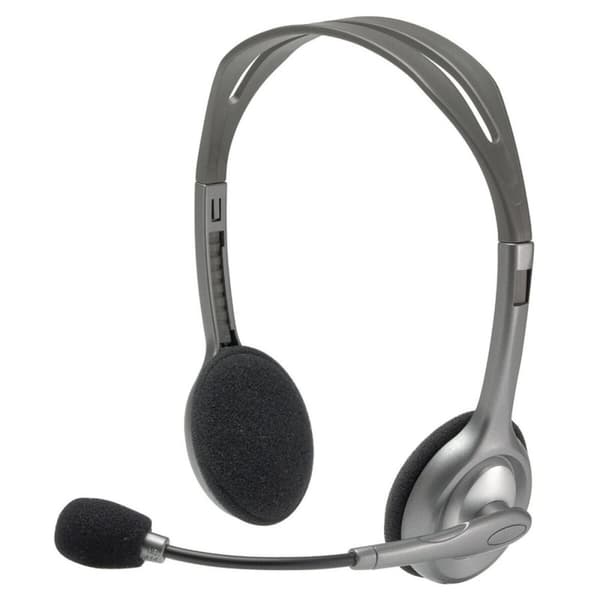 Kuulokkeet mikrofonilla Logitech 981-000271 2 x Jack 1,4 m Musta Harmaa
