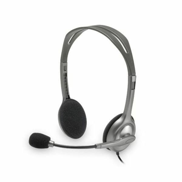 Hörlurar med Mikrofon Logitech 981-000271 2 x Jack 1,4 m Svart Grå