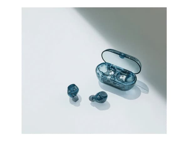 Sony WF-C710N - True wireless-hörlurar med mikrofon - inuti örat - Bluetooth - aktiv brusradering - glass blue